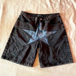 AELFRIC EDEN Star Patchwork Denim Shorts
